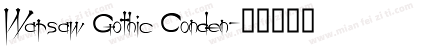 Warsaw Gothic Conden字体转换